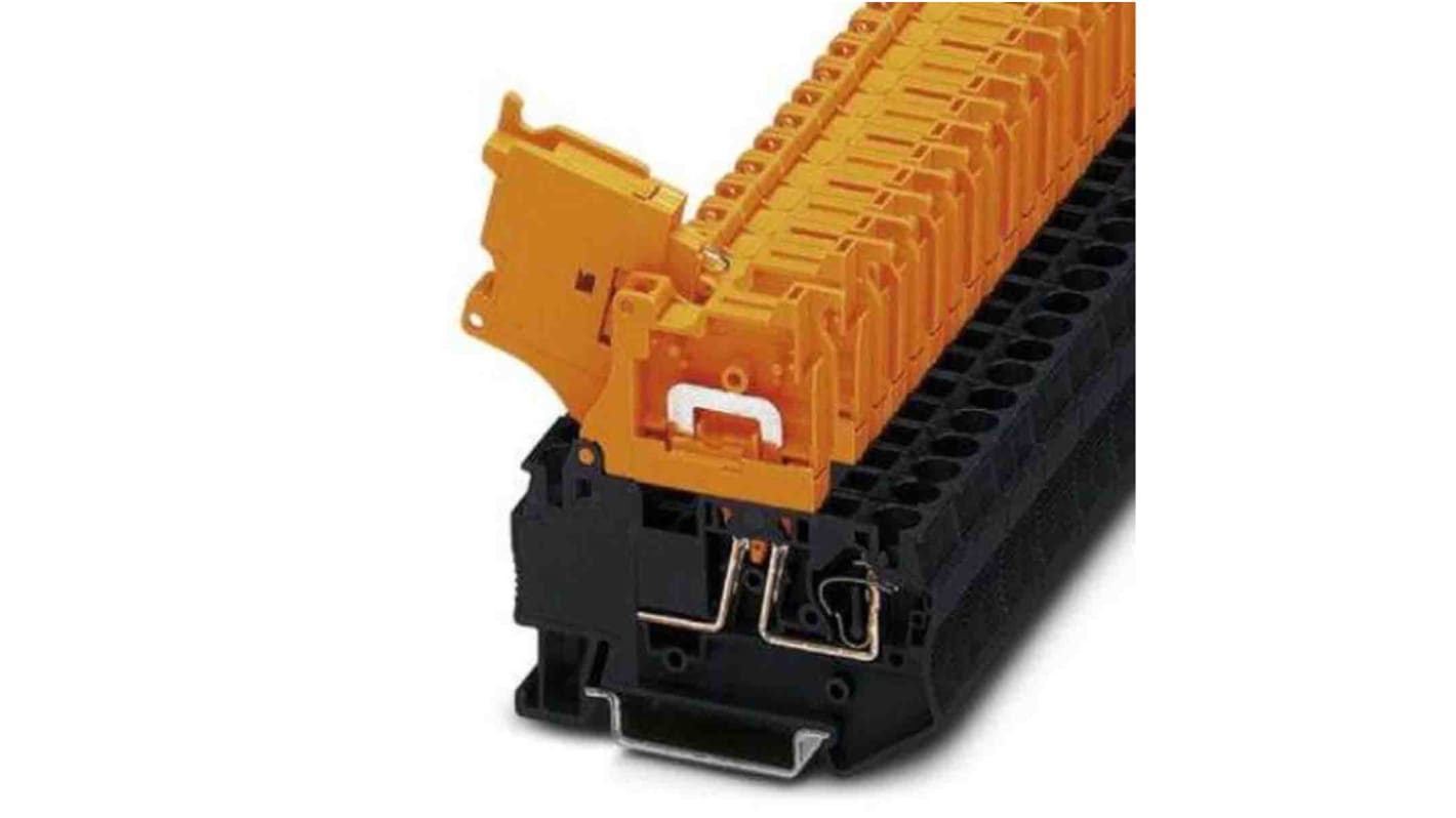 Phoenix Contact ST Series Black Disconnect Terminal Block, Spring Clamp Termination