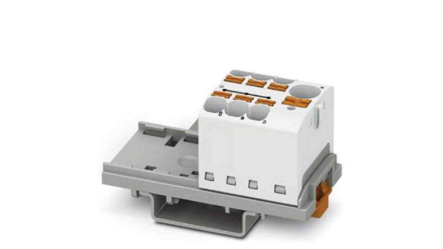 Phoenix Contact Distribution Block, 7 Way, 0.2 → 6mm², 32A, 450 V, White