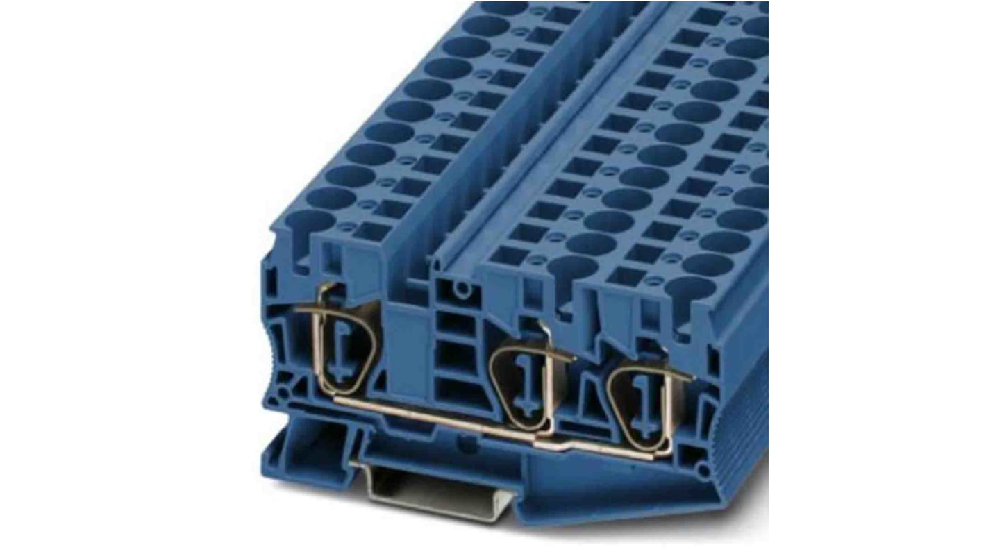 Phoenix Contact ST 10 Series Blue Feed Through Terminal Block, 0.2 → 16mm², Spring Clamp Termination