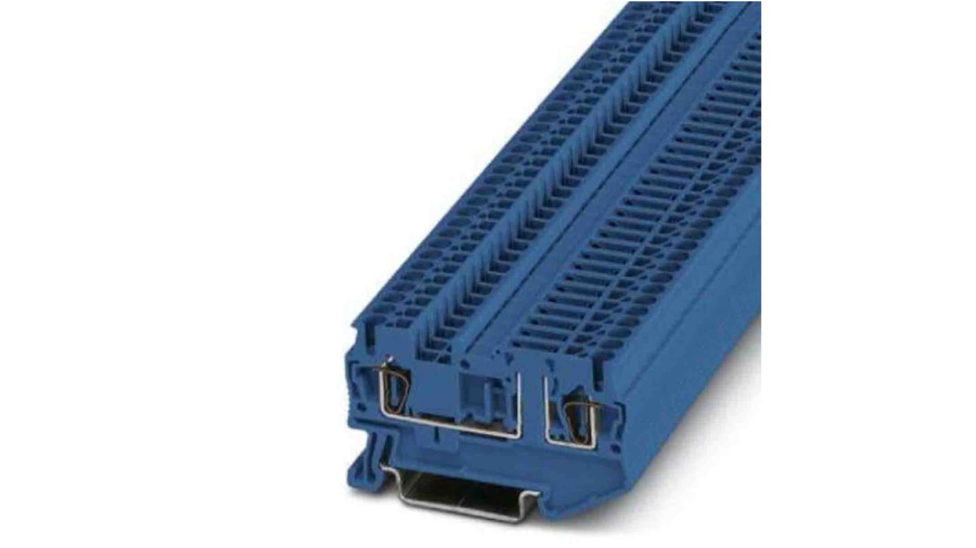 Phoenix Contact ST Series Blue Disconnect Terminal Block, Spring Clamp Termination