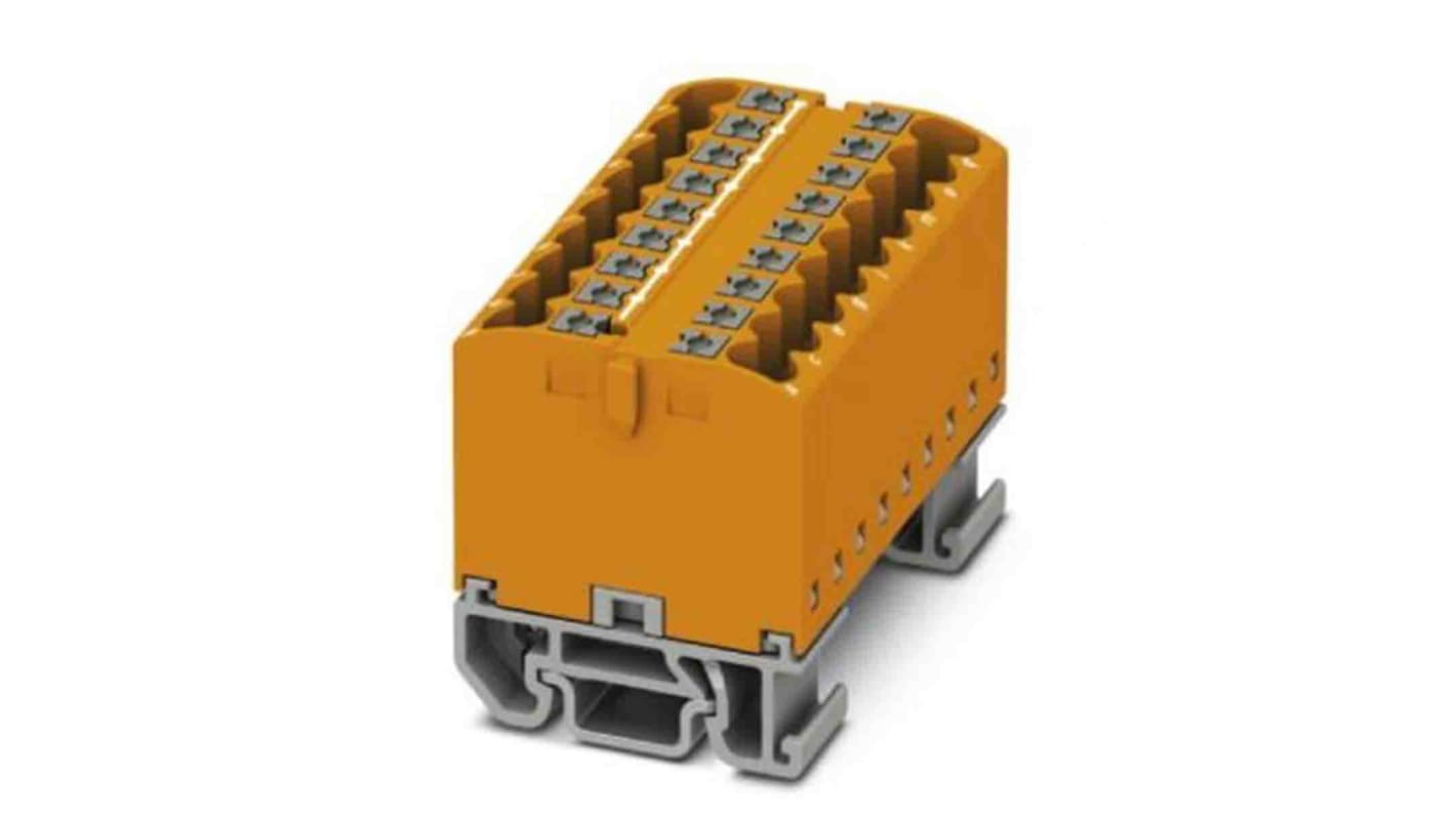 Phoenix Contact Einsteck Verteilerblock 18-polig , 12 AWG, 24A / 690 V, 4mm², Polyamid, IP20