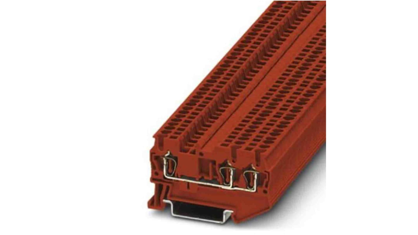 Phoenix Contact ST 1,5 Series Red Feed Through Terminal Block, 0.08 → 1.5mm², Spring Clamp Termination, ATEX,