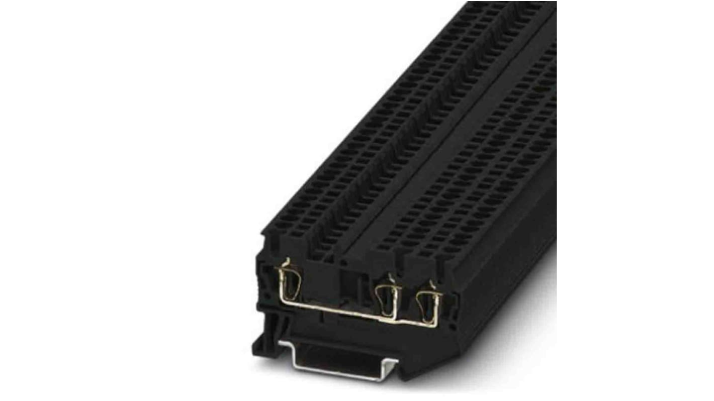 Phoenix Contact ST 1,5 Series Black Feed Through Terminal Block, 0.08 → 1.5mm², Spring Clamp Termination, ATEX,