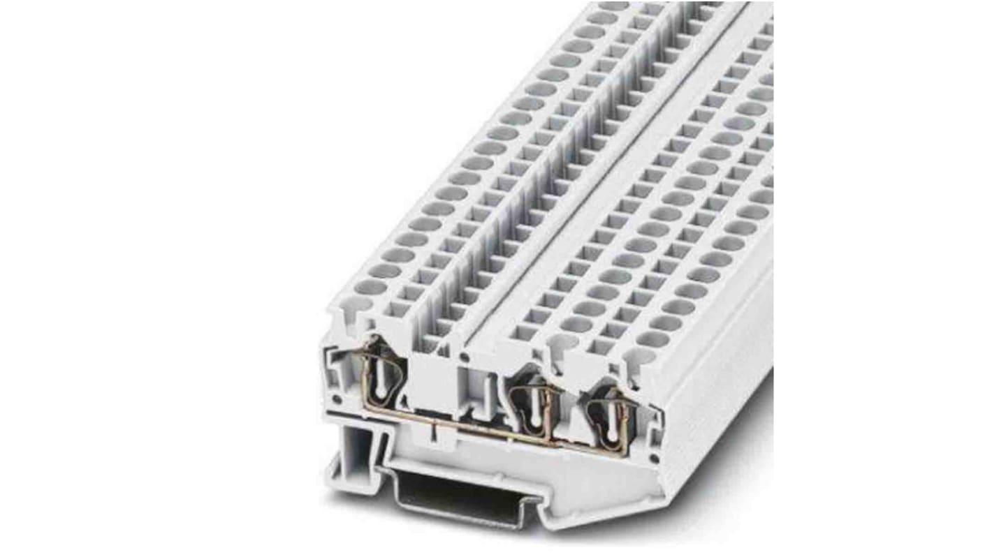 Phoenix Contact ST 4 Series White Feed Through Terminal Block, 0.08 → 6mm², Spring Clamp Termination, ATEX, IECEx