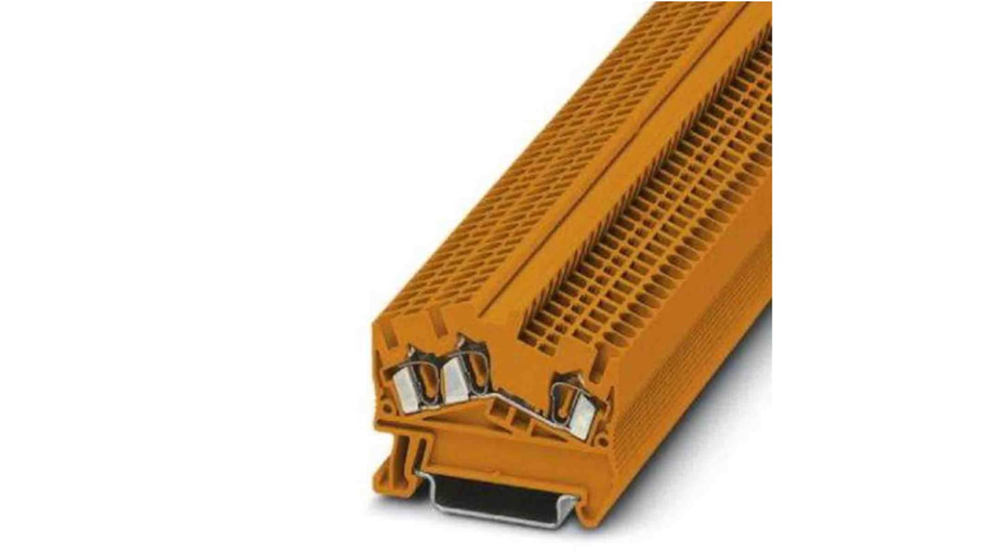 Phoenix Contact STS 2,5 Series Orange Feed Through Terminal Block, 0.08 → 4mm², Spring Clamp Termination, ATEX,