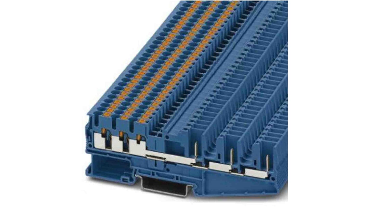 Phoenix Contact PT 2,5 Series Blue Feed Through Terminal Block, 0.14 → 4mm²