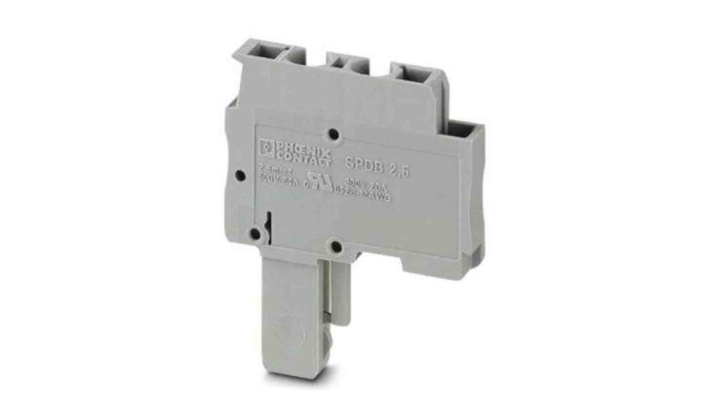 Phoenix Contact 5.2mm Pitch 1 Way Pluggable Terminal Block, Plug, DIN Rail, Spring Cage Termination