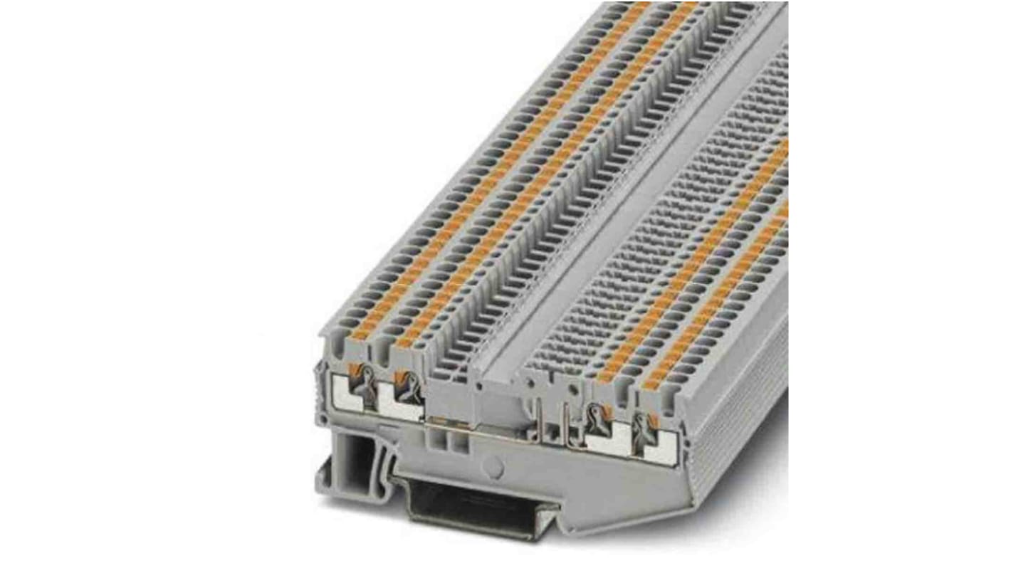 Phoenix Contact PT Series Grey Disconnect Terminal Block, Push In Termination