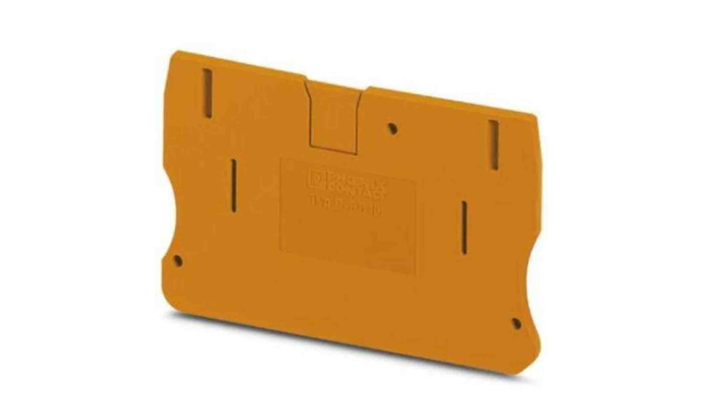 Phoenix Contact D-PT 10 Series End Cover for Use with DIN Rail Terminal Blocks