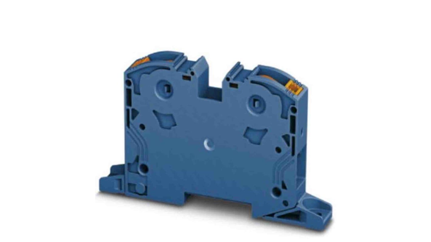 Bloc de jonction rail DIN Phoenix Contact PTPOWER, 35mm², A visser, Bleu