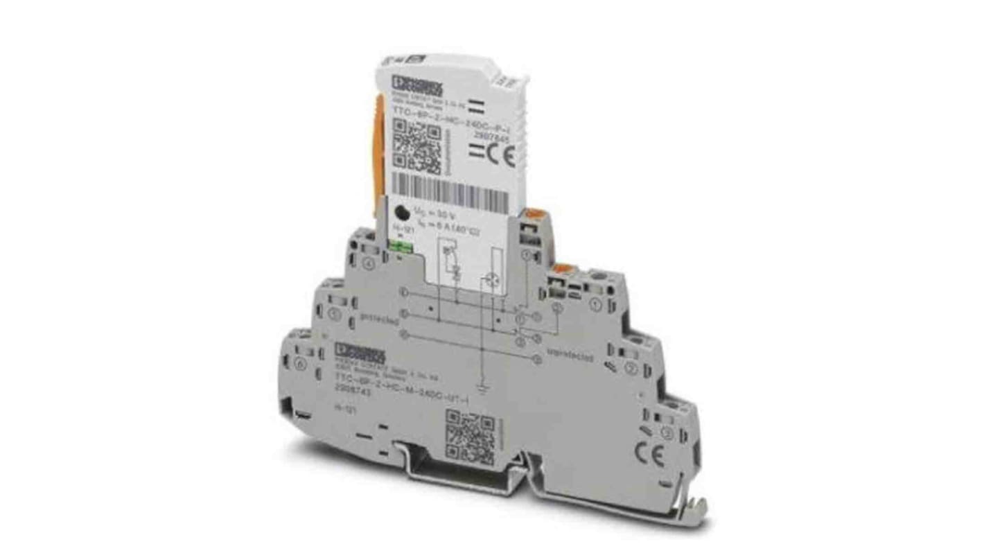 Phoenix Contact 2 Phase Surge Protector, 5kA, DIN Rail Mount