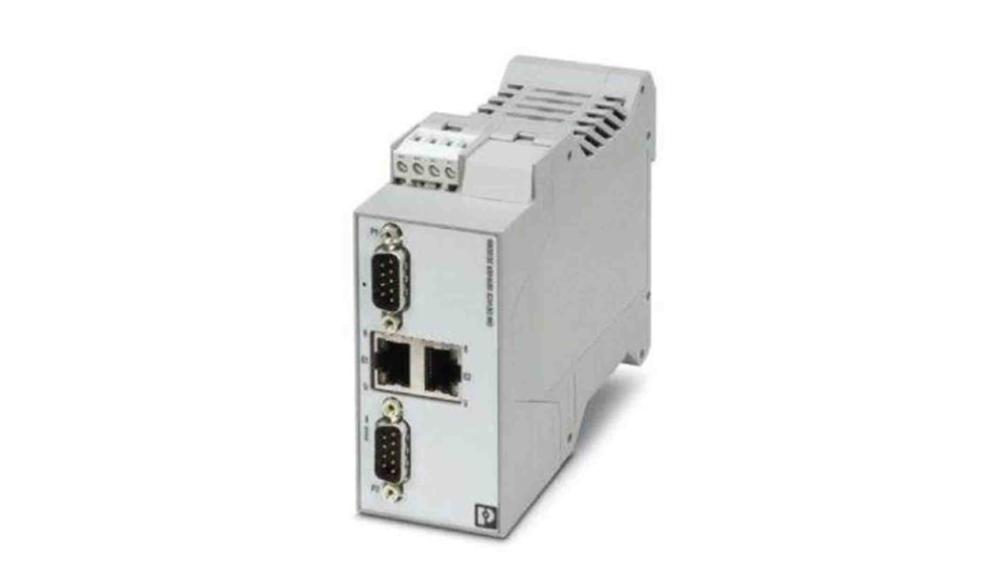 Phoenix Contact Serial Device Server, 2 Ethernet Port, 2 Serial Port, RS232, RS422, RS485 Interface