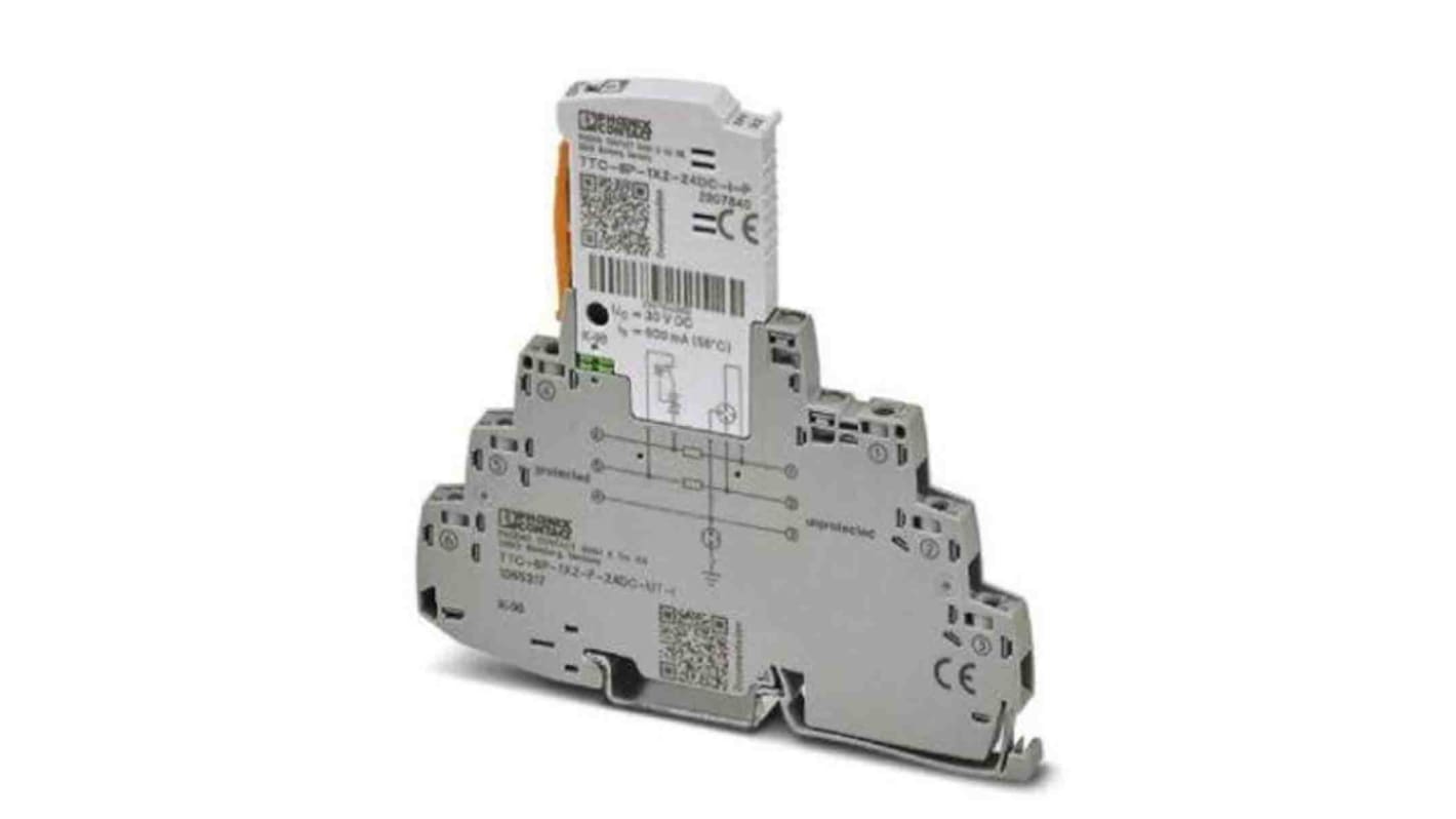 Parafoudre Phoenix Contact, 10kA, 2 phases, montage Rail DIN Circuits de signal isolés