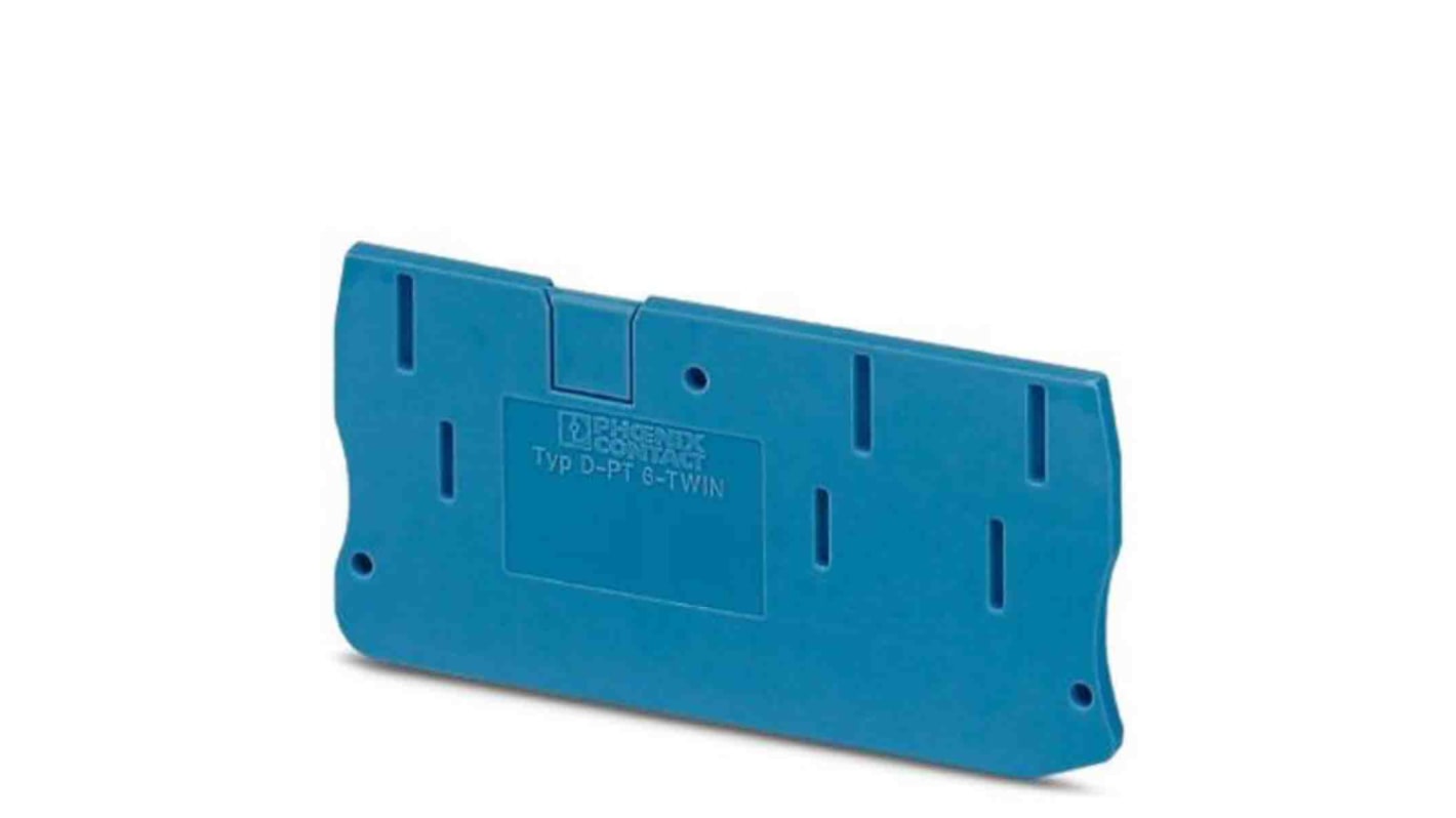 Phoenix Contact D-PT 6 Series End Cover for Use with DIN Rail Terminal Blocks