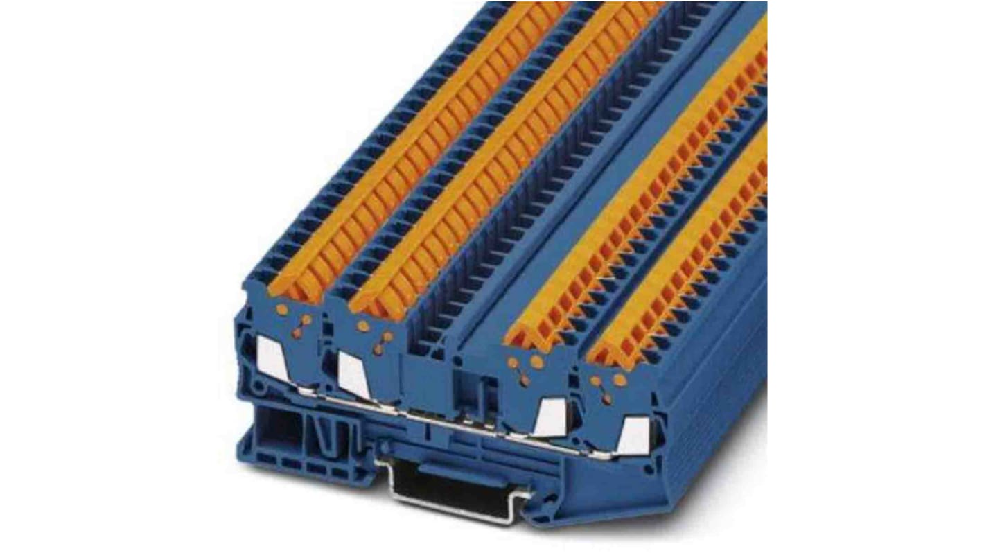 Phoenix Contact QTC 1,5 Series Blue Feed Through Terminal Block, 0.25 → 1.5mm², Quick Connect Termination, ATEX,