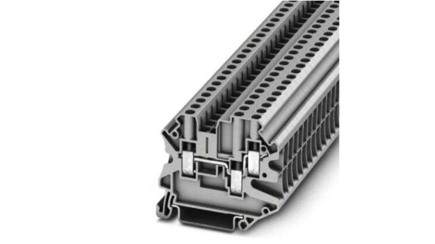 Phoenix Contact UT 4 Series Grey Feed Through Terminal Block, 0.14 → 6mm², Screw Termination, ATEX, IECEx