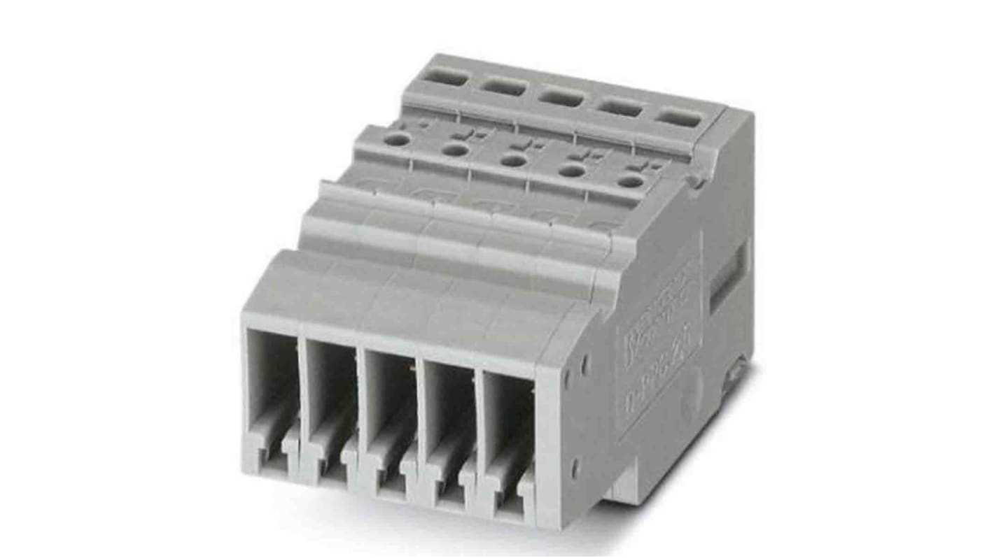 5.2mm Pitch Pluggable Terminal Block, Receptacle, Push In Termination