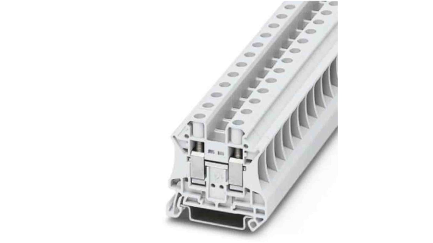 Phoenix Contact UT 10 Series White Feed Through Terminal Block, 0.5 → 16mm², Screw Termination, ATEX, IECEx