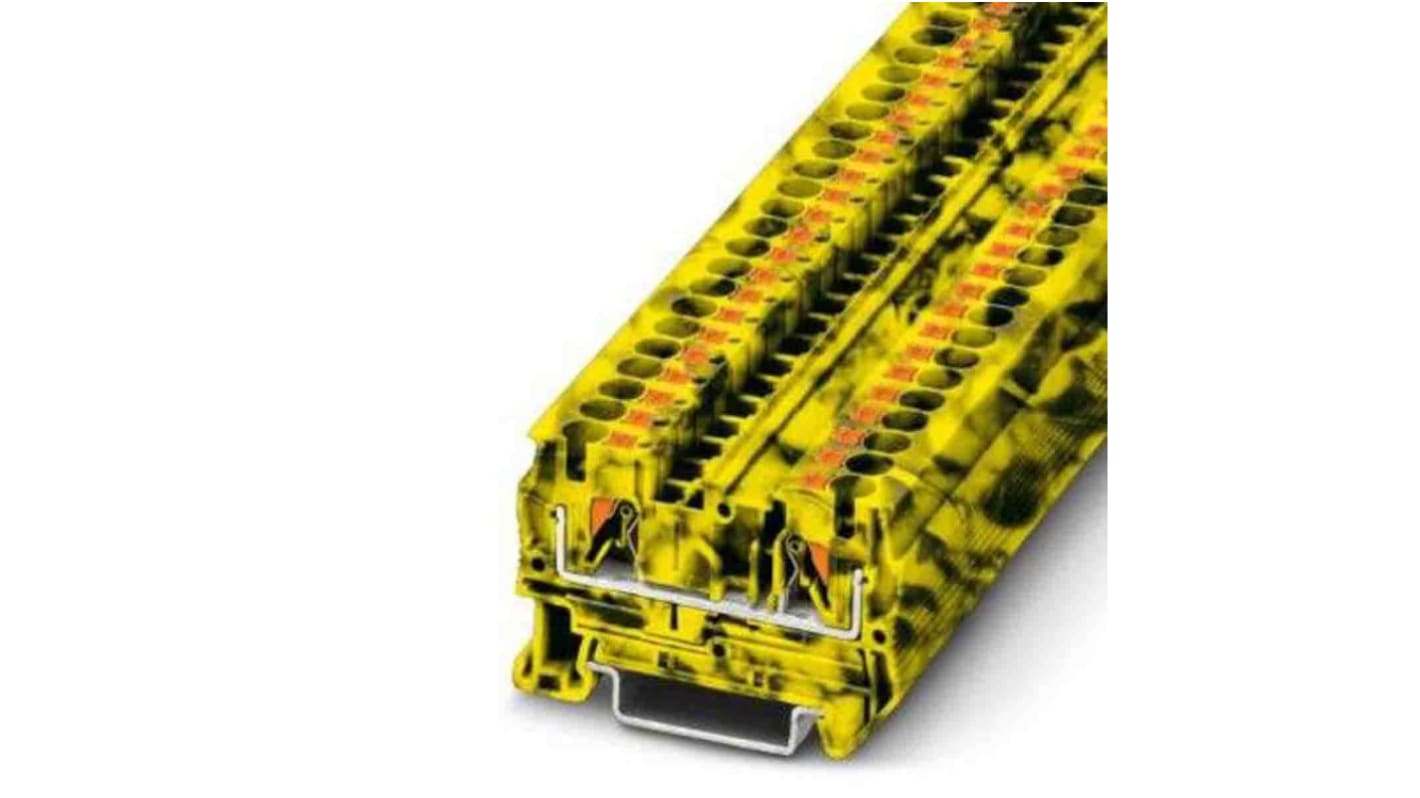 Phoenix Contact PT Series Non-Fused DIN Rail Terminal, Push In Termination, ATEX, IECEx