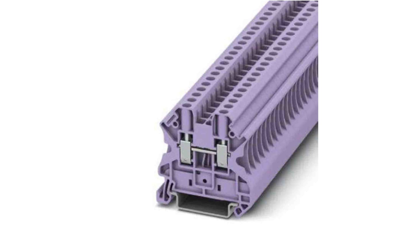 Phoenix Contact UT 4 Series Violet Feed Through Terminal Block, 0.14 → 6mm², Screw Termination, ATEX, IECEx