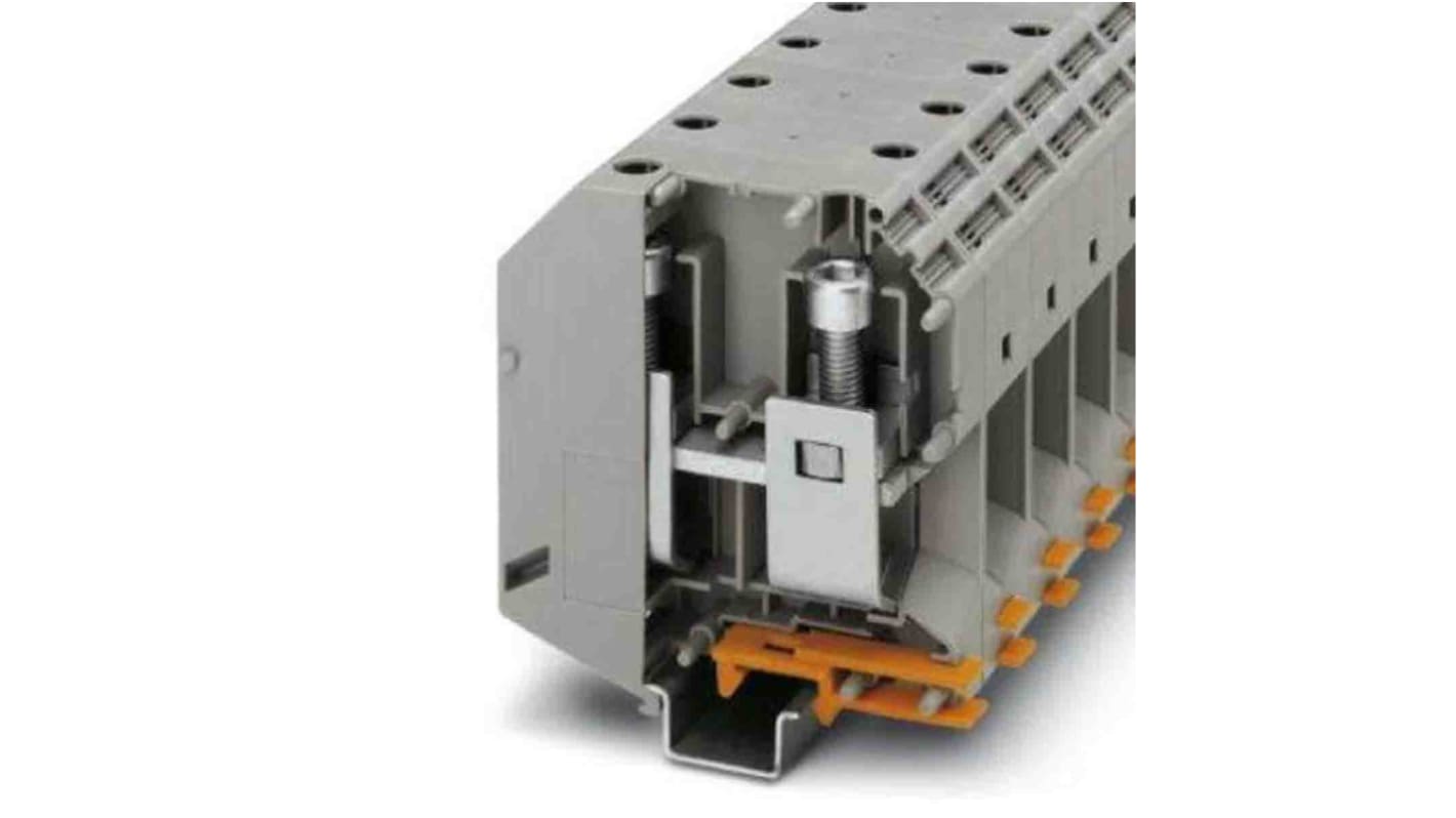 Phoenix Contact UKH 150 Series Grey Non-Fused DIN Rail Terminal, 35 → 150mm², Screw Termination