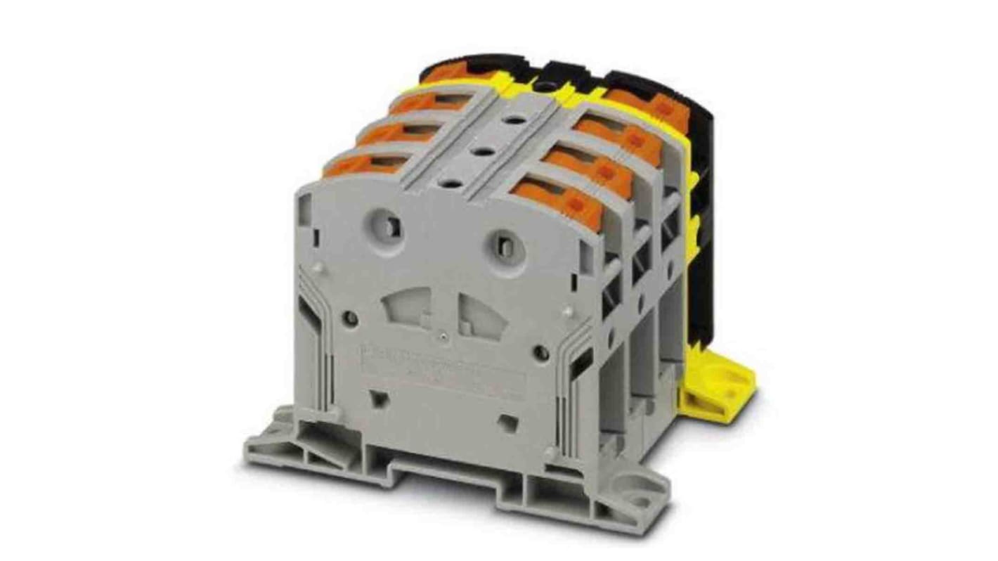 Phoenix Contact PTPOWER Series Grey DIN Rail Terminal Block, 95mm², Screw Termination