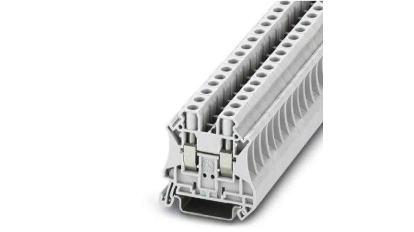 Phoenix Contact UT 6 Series White Feed Through Terminal Block, 0.2 → 10mm², Screw Termination, ATEX, IECEx