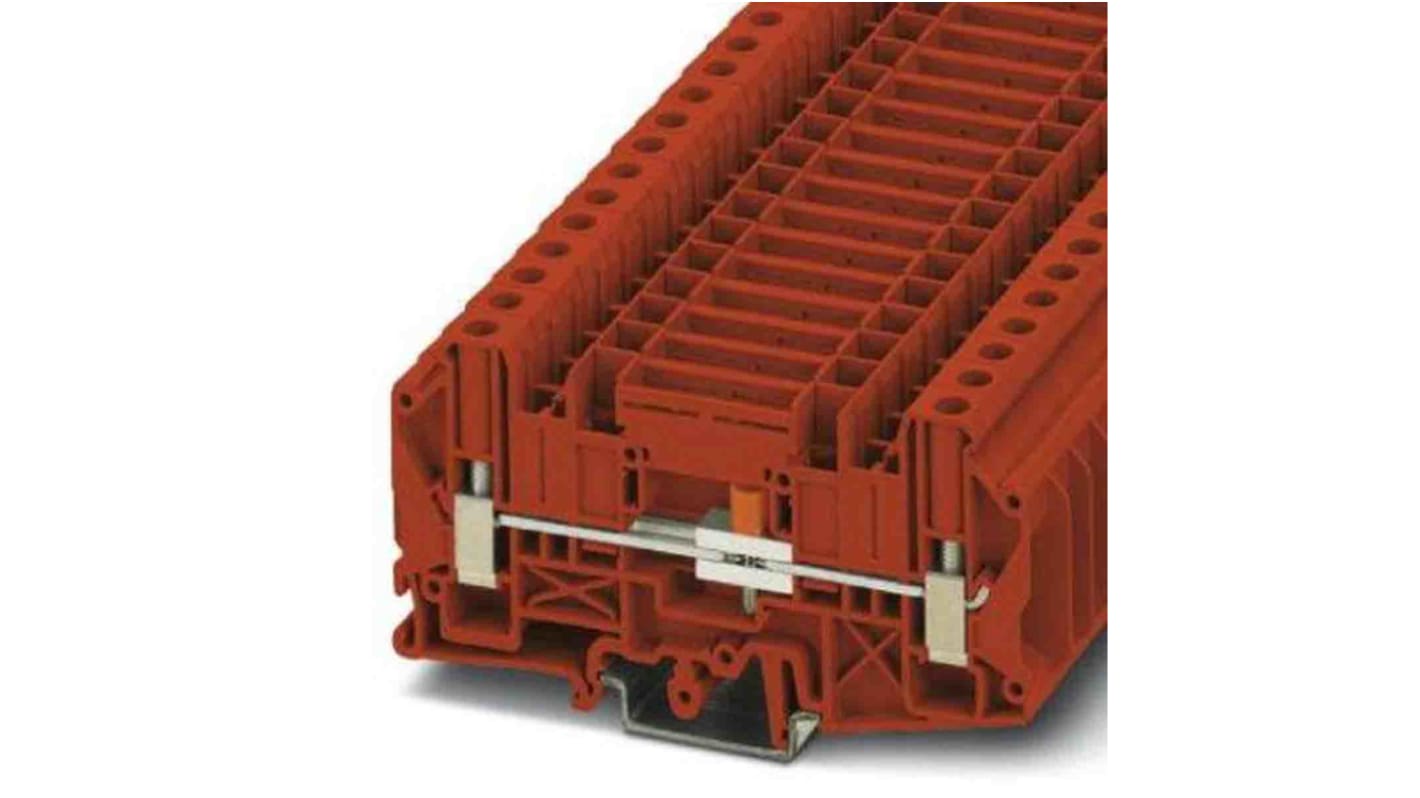 Phoenix Contact UT Series Red Disconnect Terminal Block, Screw Termination