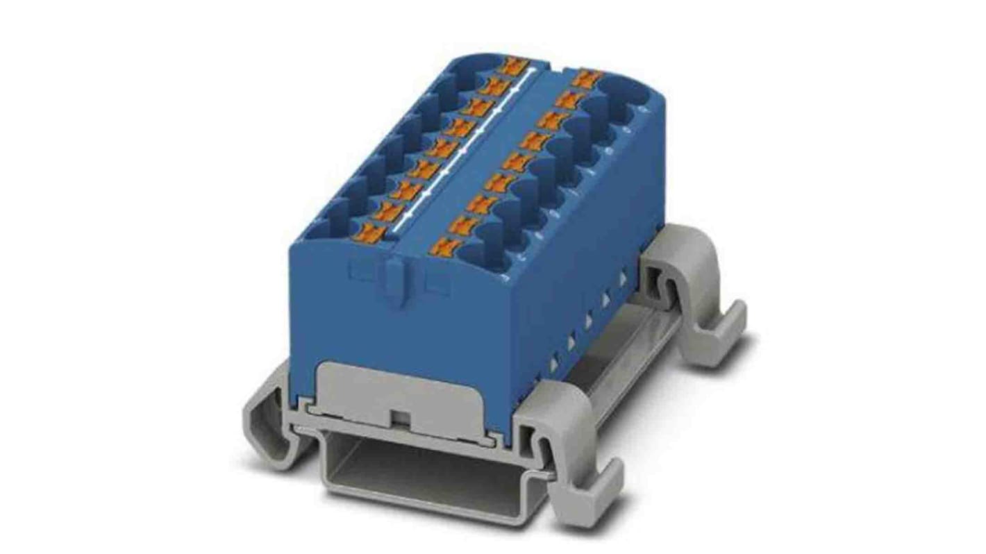 Phoenix Contact Einsteck Verteilerblock 18-polig , 24 bis 10 AWG, 32A / 800 V, 0.2 → 6mm², Polyamid, IP20