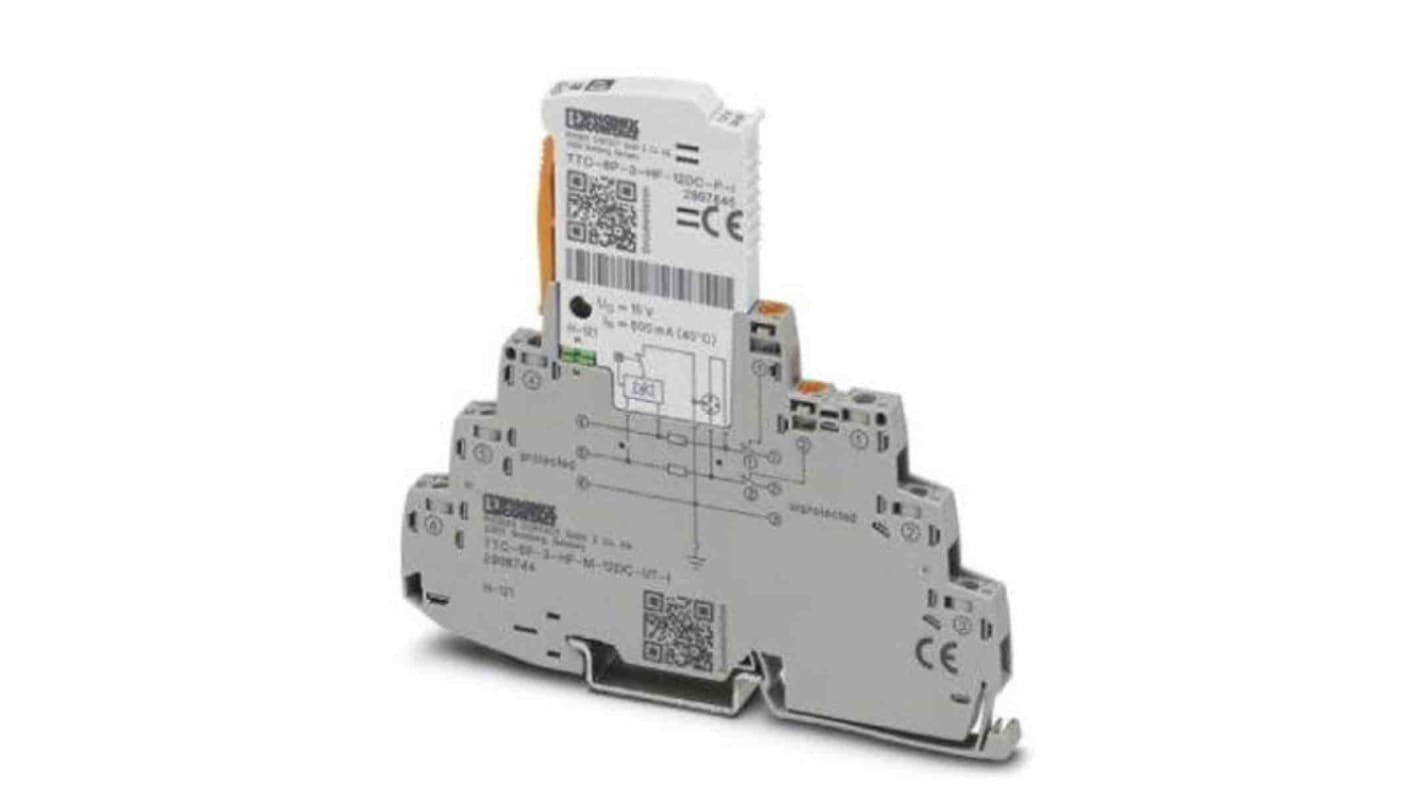 Parafoudre Phoenix Contact, 10kA, montage Rail DIN Circuit de protection contre les surtensions