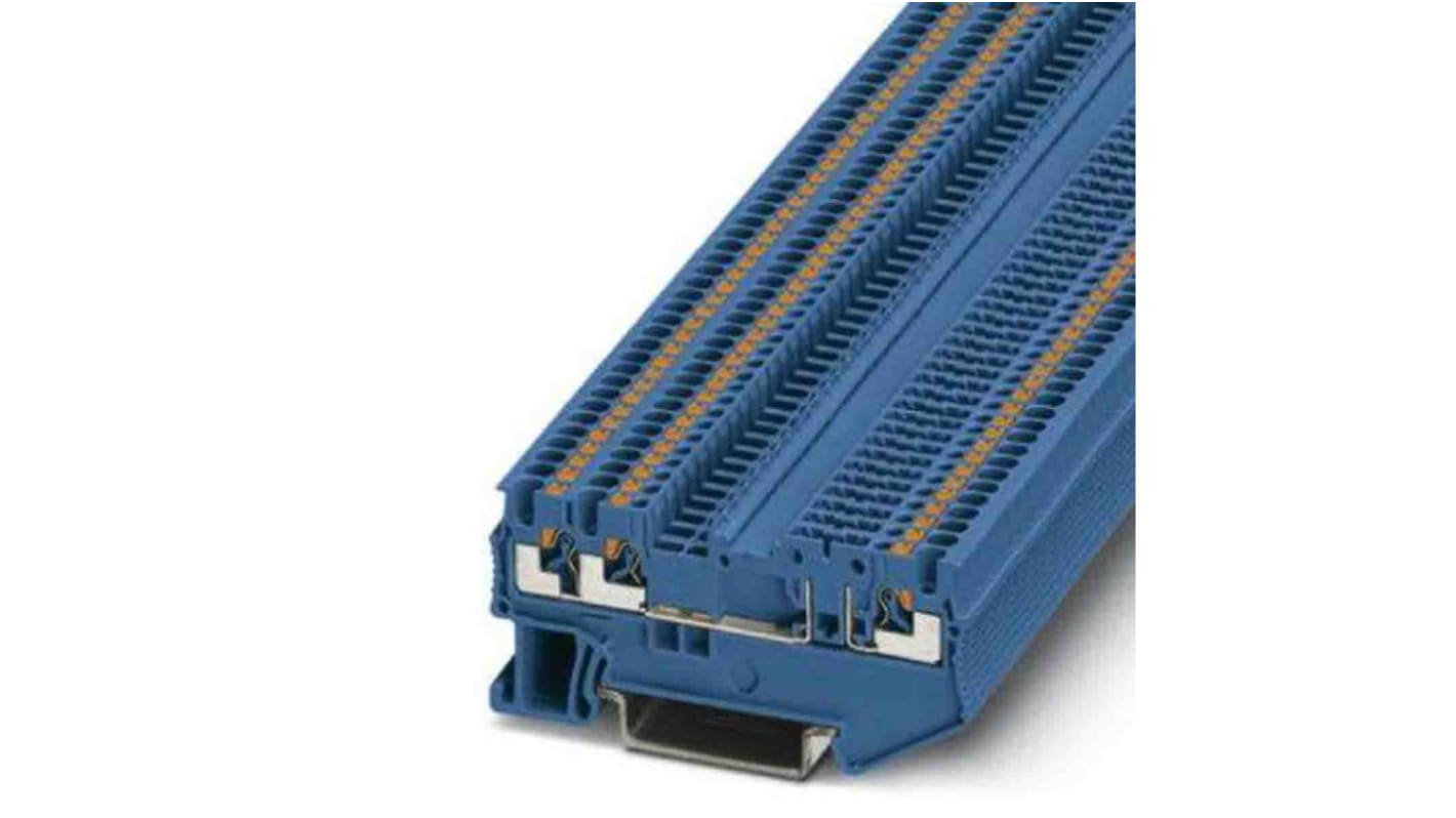 Phoenix Contact PT Series Blue Disconnect Terminal Block, Push In Termination