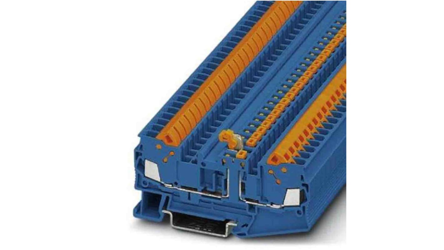 Phoenix Contact QTC Series Blue Knife Disconnect Terminal Block, Quick Connect Termination