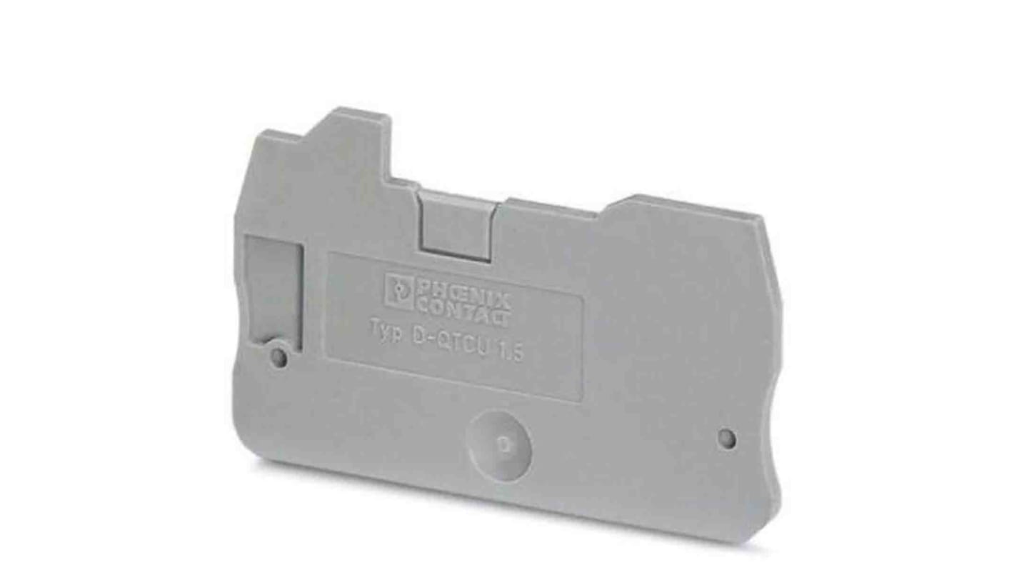 Phoenix Contact D-QTCU Series End Cover for Use with DIN Rail Terminal Blocks