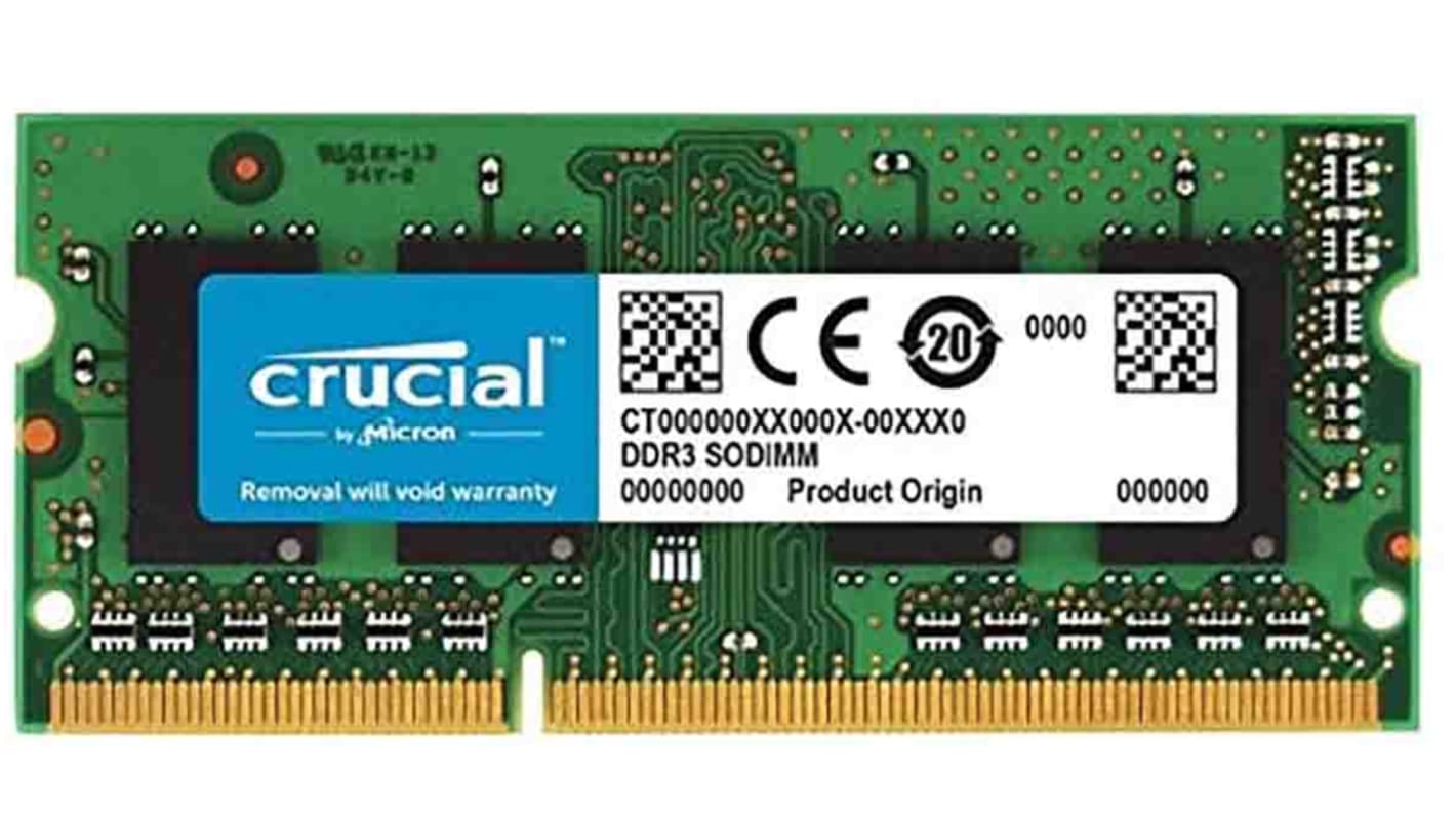 Crucial 4 GB DDR3 Laptop RAM, 1866MHz, SODIMM, 1.35, 1.5V