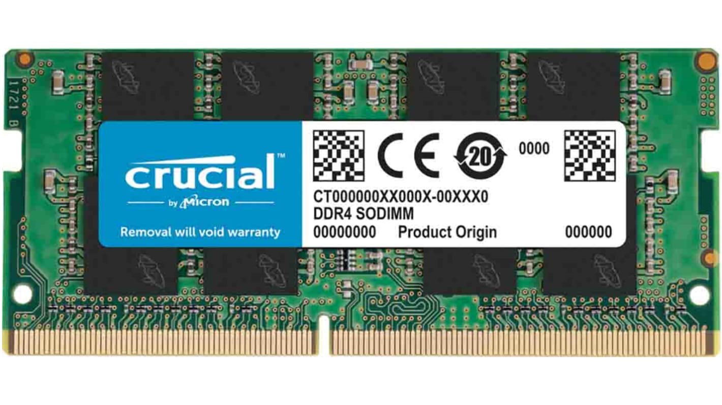 Crucial 8 GB DDR4 Laptop RAM, 3200MHz, SODIMM, 1.2V