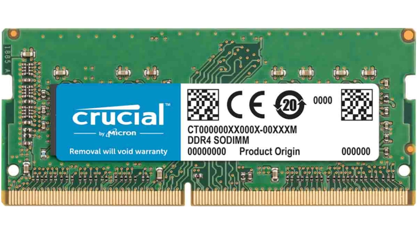 Scheda RAM Laptop Crucial 16 GB No, 2400MHz