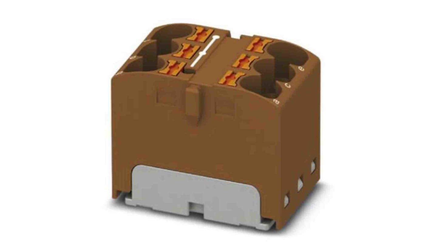 Phoenix Contact Einsteck Verteilerblock 6-polig , 10 AWG, 32A / 450 V, 6mm², Polyamid, IP20