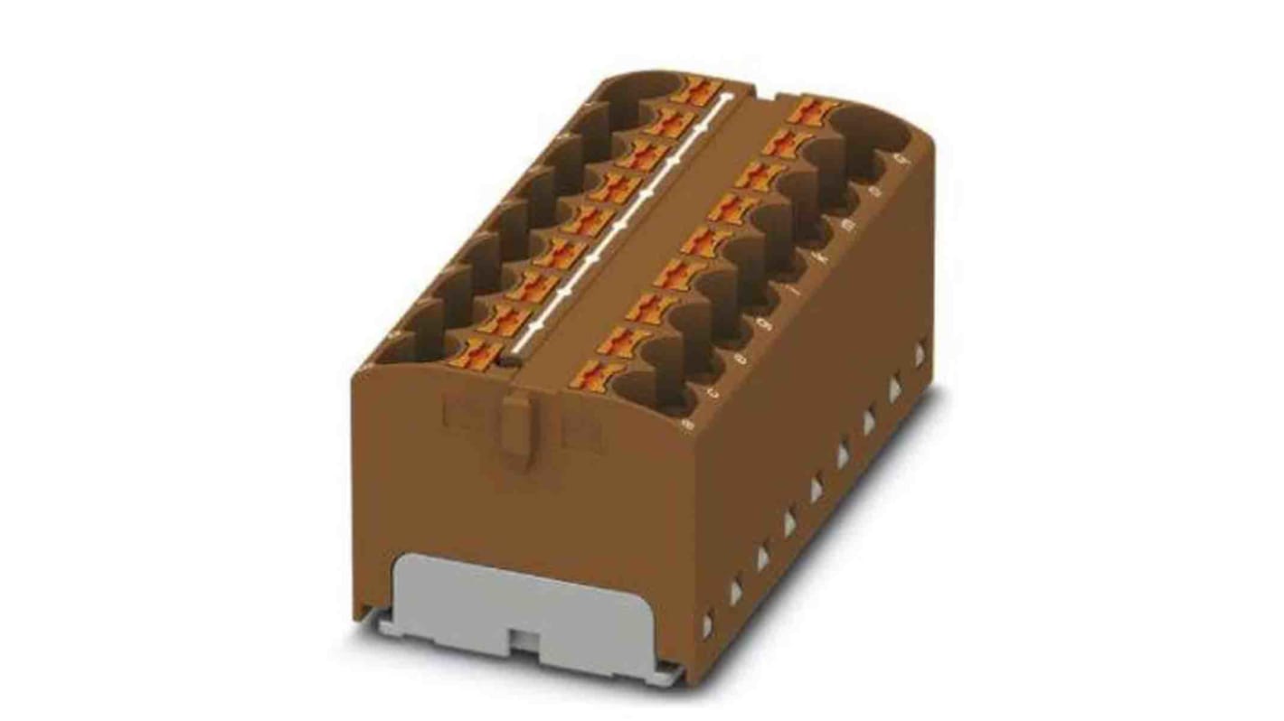 Bloque de distribución, 18 vías, 32A, 450 V