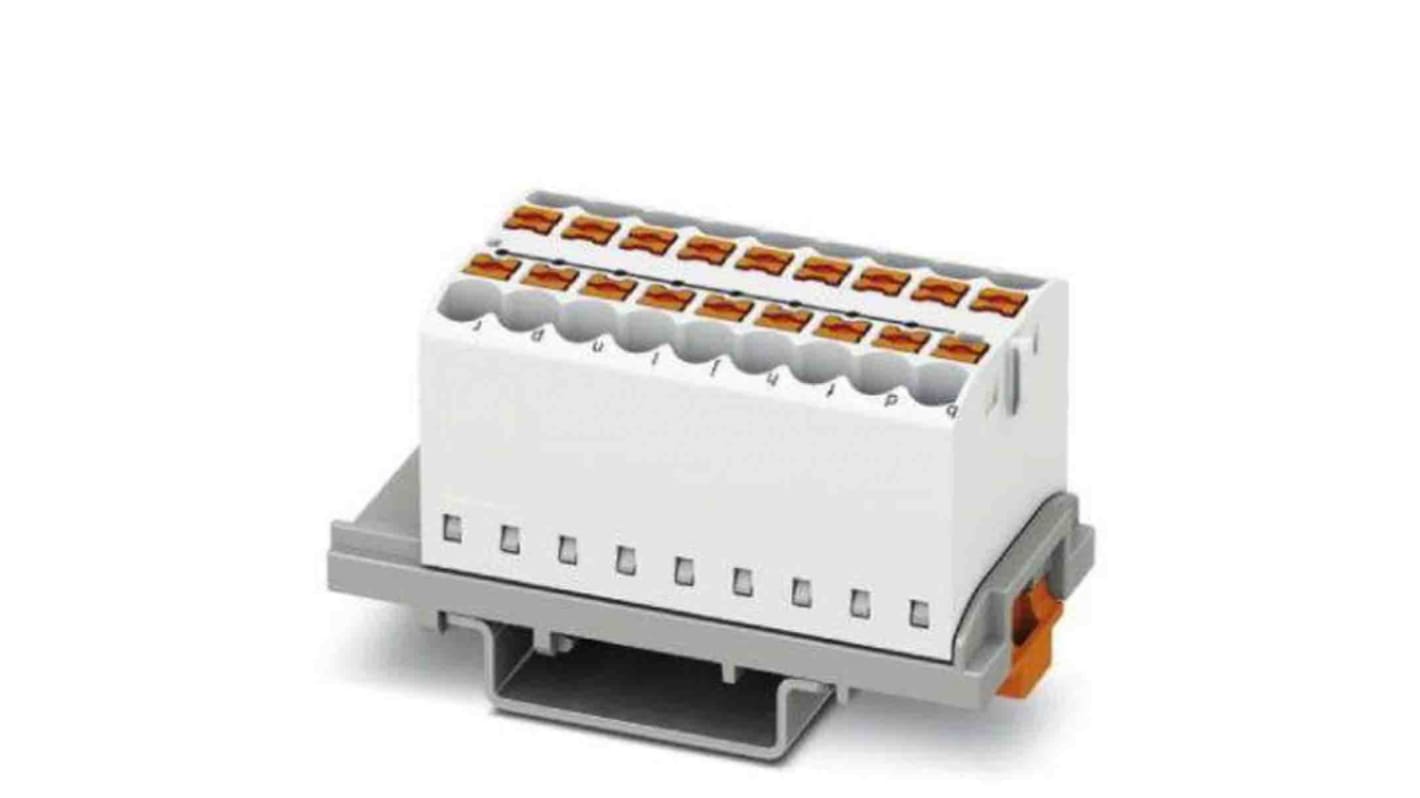 Bloque de distribución, 18 vías, 24A, 690 V