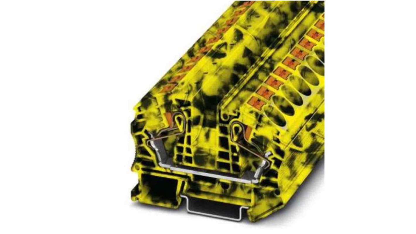 Phoenix Contact PT Series DIN Rail Terminal Block, 25mm², Push In Termination, ATEX, IECEx