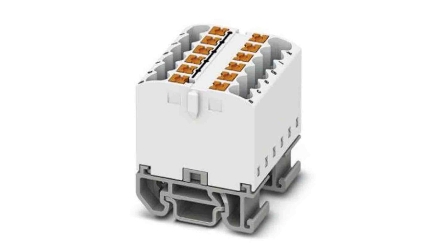 Bloque de distribución, 12 vías, 24A, 690 V