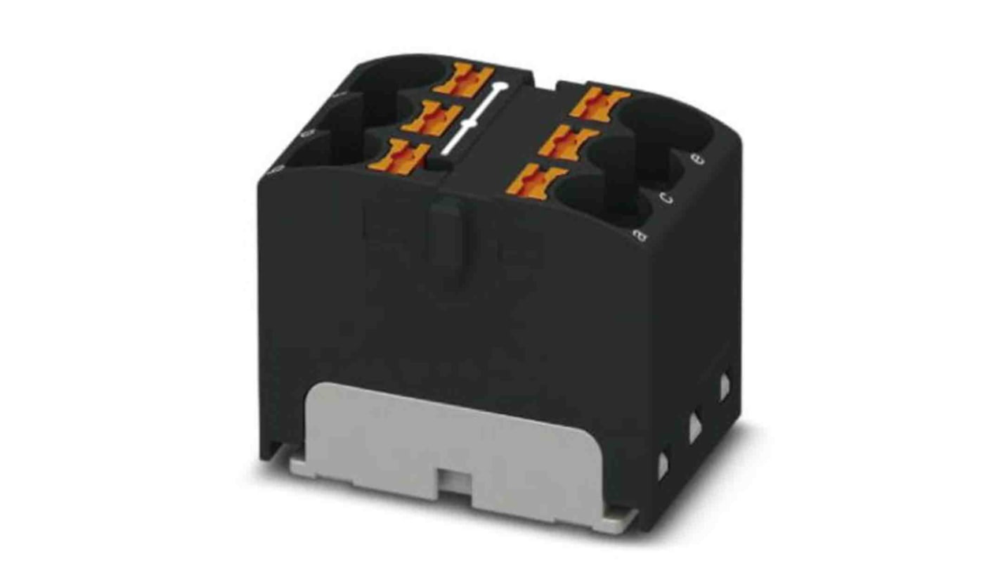 Phoenix Contact Einsteck Verteilerblock 6-polig , 24 bis 10 AWG, 32A / 630 V, 0.2 → 6mm², Polyamid, IP20