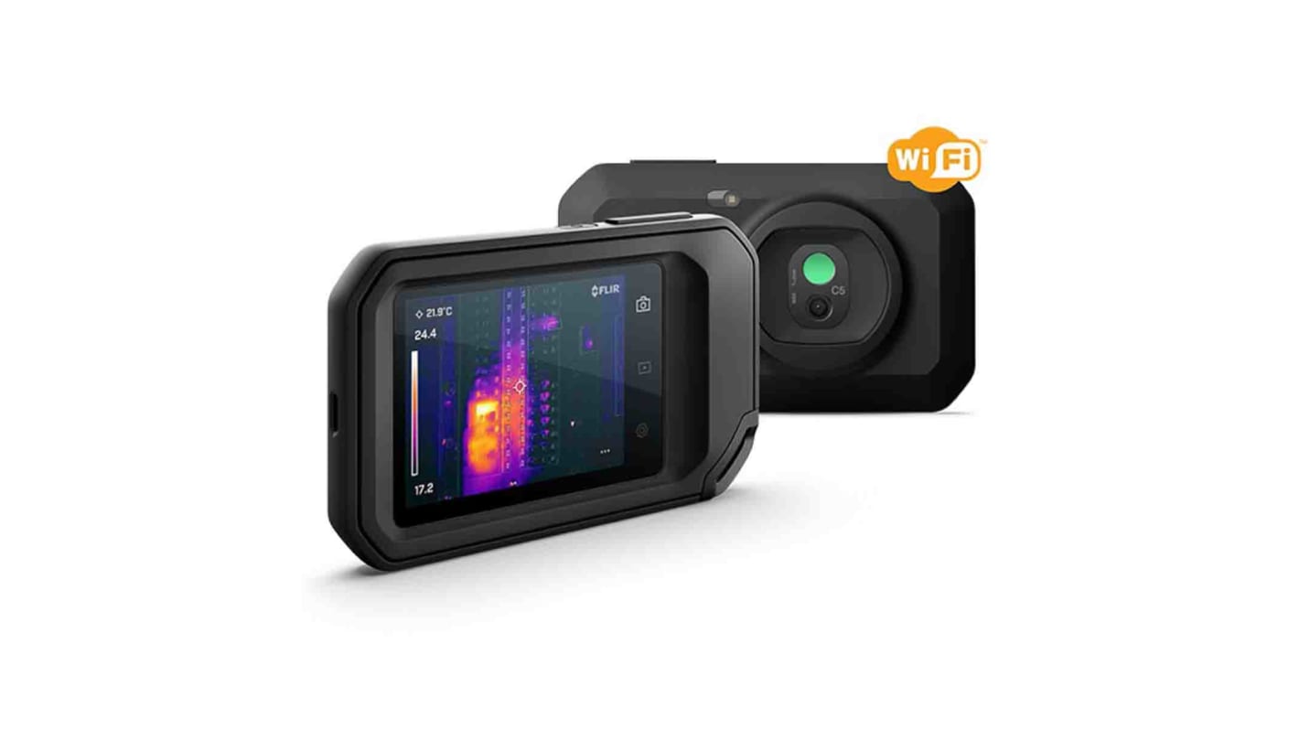 FLIR C5 Wärmebildkamera mit WLAN Fest-Fokus 160 x 120Pixel, -20→ +400 °C / <70.0mK , DKD/DAkkS-kalibriert