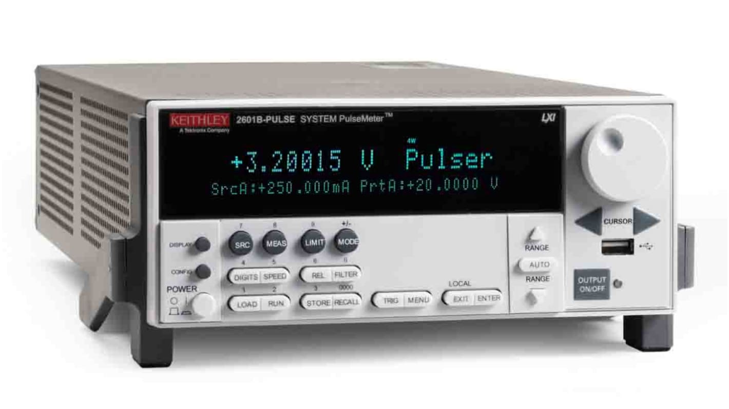 Keithley 2601B-Pulse Forrásmérő, 1 csatornás, 0,5 Ω→ 100 Ω, SMU: 1 kΩ, 100 na – 10 A, 100 mV