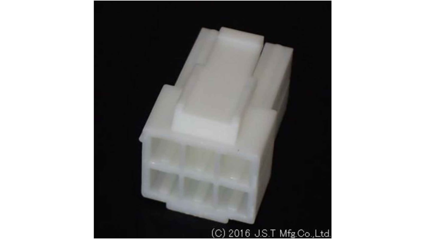 JST SL 6 Way D-sub Connector Socket, 3.96mm Pitch