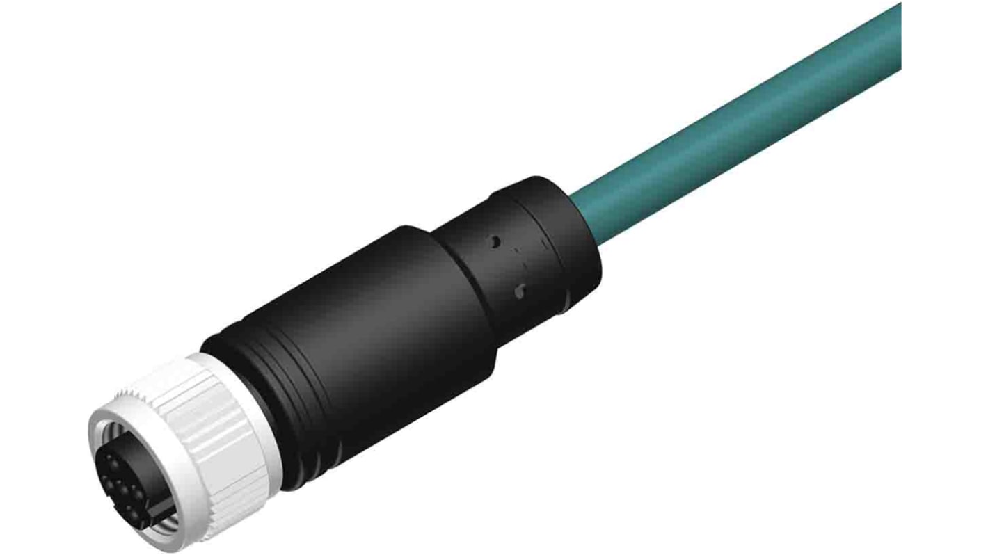 RS PRO Straight 4 way M12 to Unterminated Cable