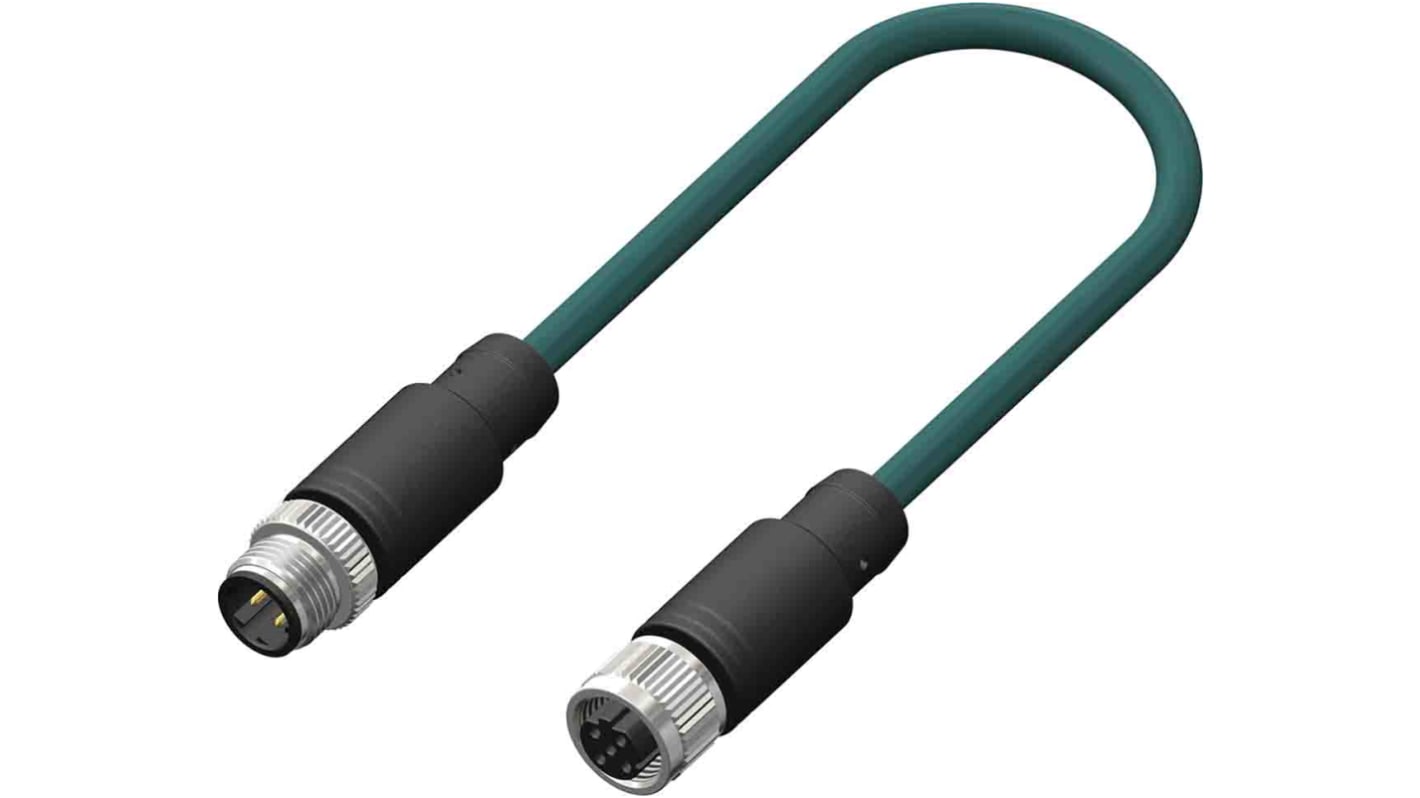 RS PRO konfektioniertes Sensorkabel 4-adrig Buchse gerade / M12 Stecker gerade, Länge 5m