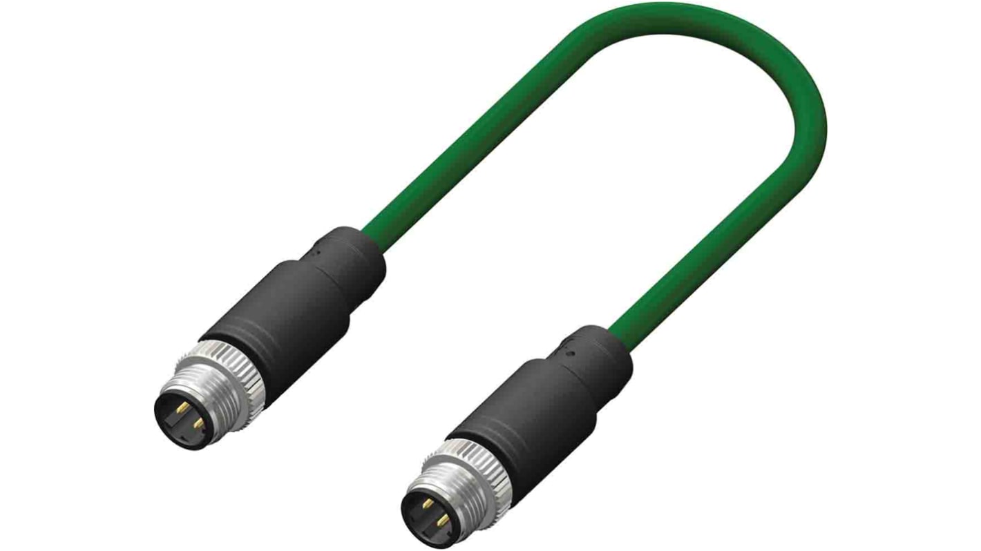 Cable de conexión RS PRO, con. A M12 Macho, 4 polos, con. B M12 Macho, 4 polos, cod.: D, long. 10m, 250 V, 4 A, IP67