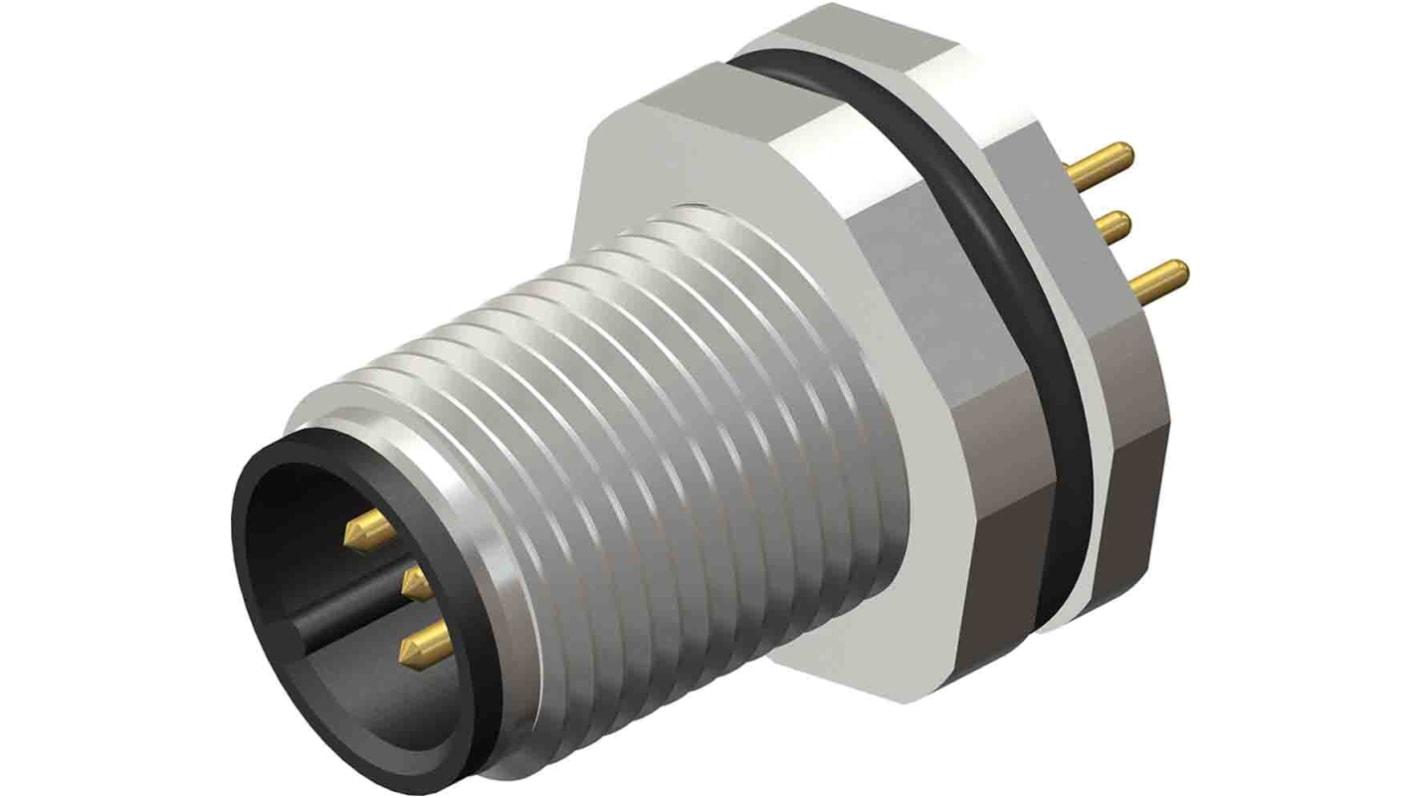 RS PRO Circular Connector, 5 Contacts, Rear Mount, M12 Connector, Plug, Male, IP67