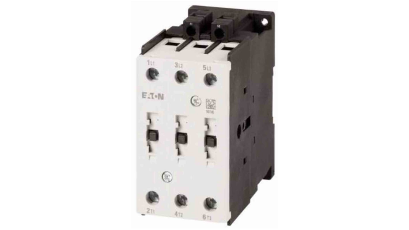 Contattore Eaton, serie Eaton Moeller, 3 poli, 3 NA, 50 A, 22 kW, bobina 24 V c.c.